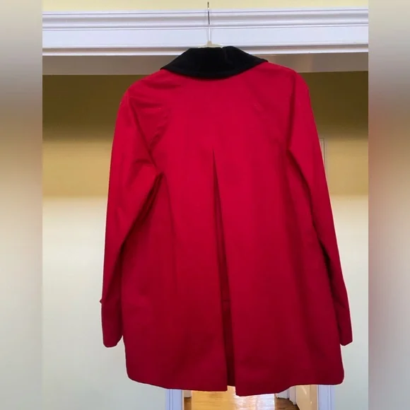 Lauren Ralph Lauren Medium Red Equestrian Style Coat with Black Collar Like New. - Picture 6 of 14